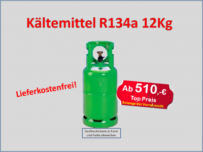 Kraft-Ehrlich Handwerkershop : Shop : Fuhrpark-Bestseller : Kältemittel  R134a 12KG